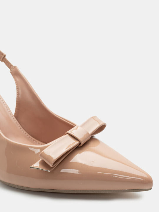 Luigi Pumps mit hohem Absatz Beige