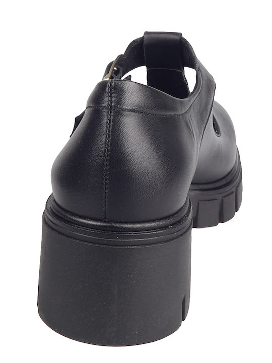 Pantofi cu toc cu Curea Negre