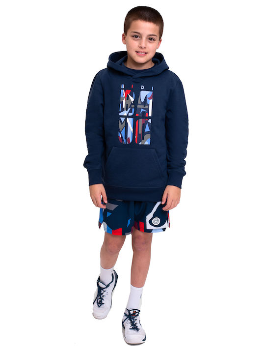 Παιδικό Φούτερ με Κουκούλα και Τσέπες Dark Blue, Red