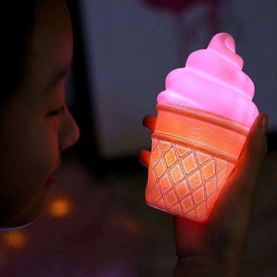 Beboulino Kids Decorative Lamp Ice cream Pink 7x14cm