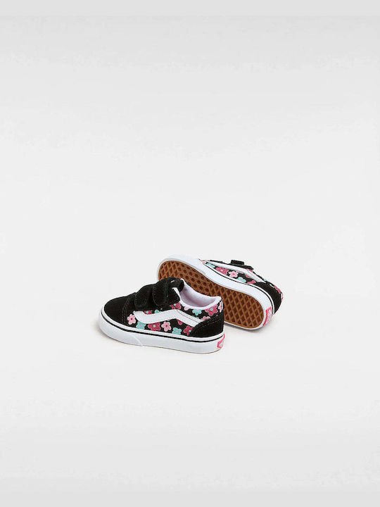Old Skool Kids Sneakers with Scratch Black