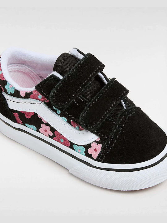 Old Skool Kids Sneakers with Scratch Black