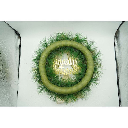 Crăciun Decorativ Plastic Coroană de flori cu Diametru 40cm.