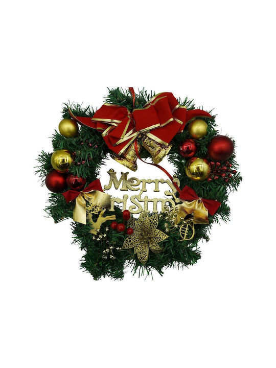 Weihnachtsdekoration Kunststoff Kranz mit Durchmesser 40cm. Flippy