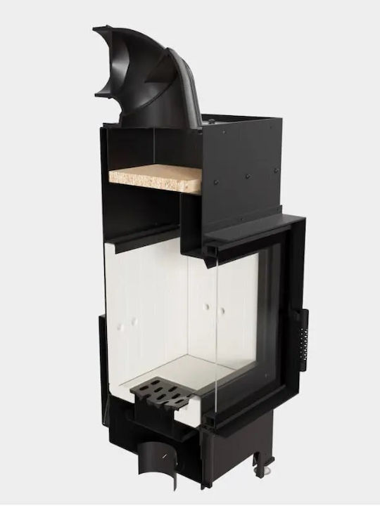 Kratki Kaminofen Holz Warmluft 10kW Gerade mit einer zu öffnenden Tür