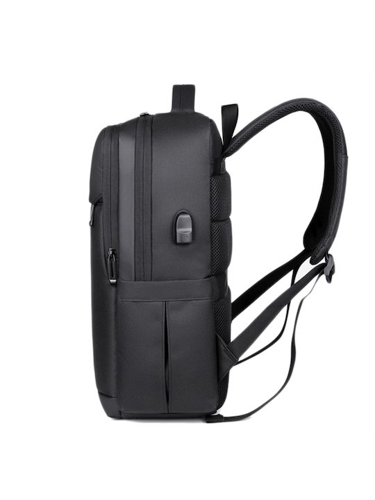 Playbags Collection Αδιάβροχη Τσάντα Πλάτης για Laptop 15.6" με Θύρα USB σε Μαύρο χρώμα