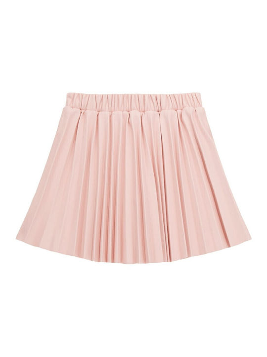 Kids' Leather Pleated Skirt Gold