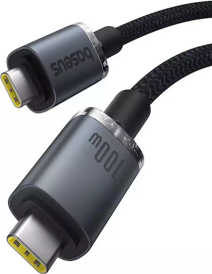 Baseus Crystal Shine Series USB 3.2 Video Cable USB-C Male - USB-C 100W PD Black 1.5m P10318204111-00