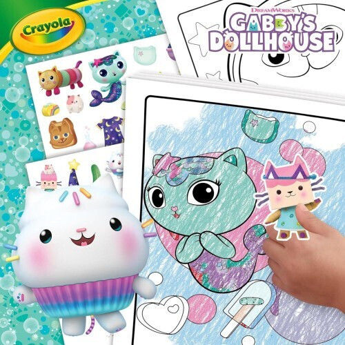 Crayola Gabbys Dollhouse Βιβλίο Ζωγραφικής Χρωμοσελίδων & Αυτοκόλλητα Gabby Dollhouse 04-7025
