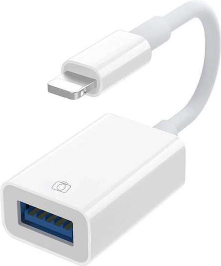 Treqa CA-1092 Konverter Blitzschlag männlich zu USB-A weiblich Weiß 2Stück