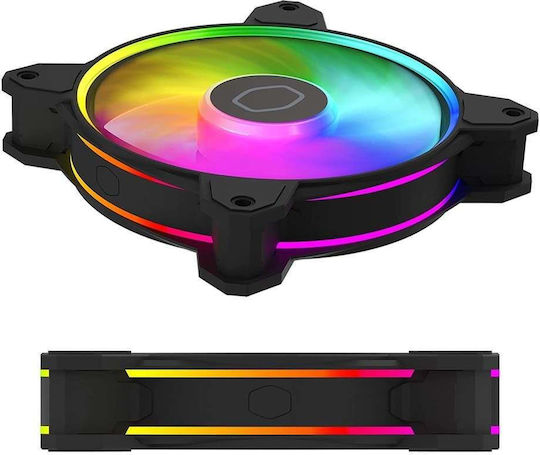 CoolerMaster Masterfan MF120 Halo² Case Fan (2050rpm / 51.88cfm) with ARGB Lighting and 4-Pin PWM Connection