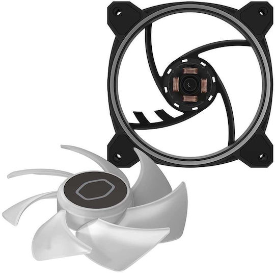 CoolerMaster Masterfan MF120 Halo² Case Fan (2050rpm / 51.88cfm) with ARGB Lighting and 4-Pin PWM Connection