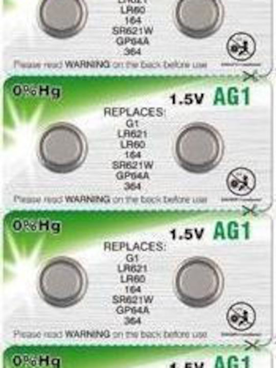Camelion LR621-AG1-BP10 Alkaline Watch Batteries LR60 1.5V 10pcs