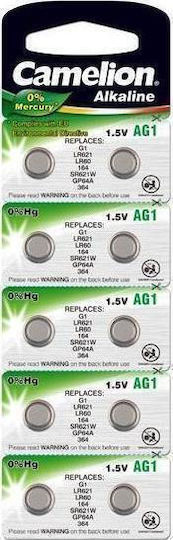 Camelion LR621-AG1-BP10 Αλκαλικές Μπαταρίες Ρολογιών LR60 1.5V 10τμχ