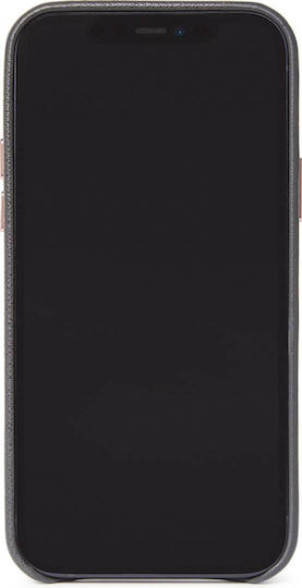 Decoded Задна корица Кожа / Метал / Силикон Сив (iPhone 12 mini)