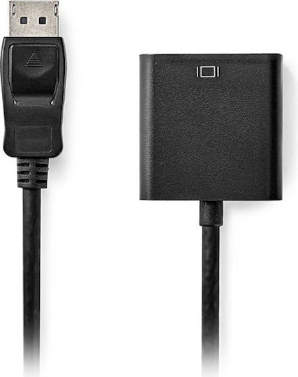 Nedis Cable DisplayPort male - VGA female 0.2m Μαύρο (CCGB37351BK02)