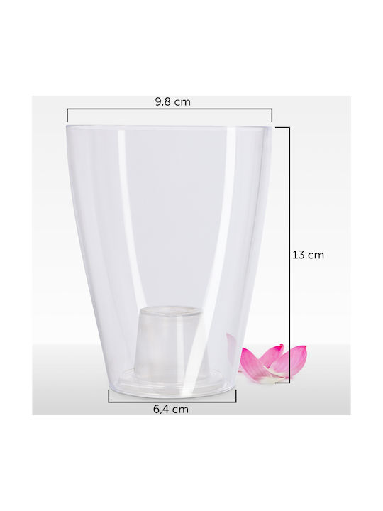 Kadax Orchid Pot Cover Plastic Flower Pot 9cm Transparent