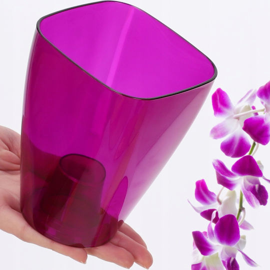 Kadax Orchideen-Übertopf Kunststoff Pflanze 9cm Lila