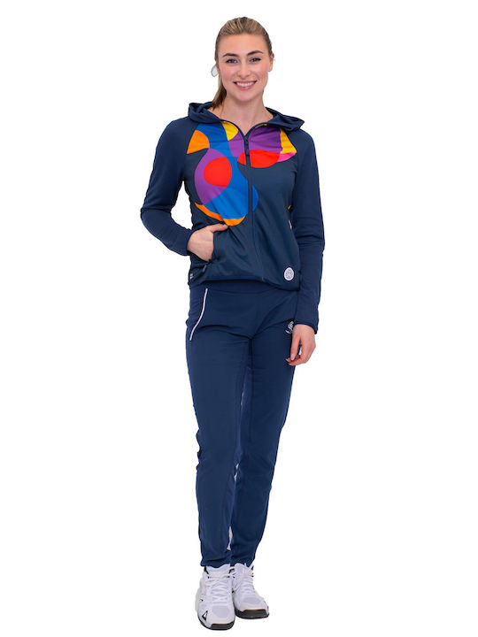 Women's Short Sports Jacket for Winter Dark Blue