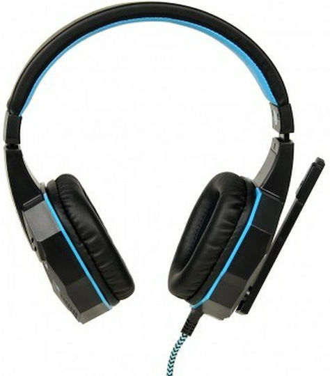 iBox X8 Over Ear Gaming Headset με σύνδεση 2x3.5mm / USB Black/Blue