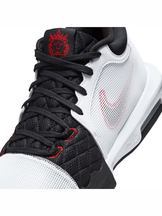LeBron Witness 8 Ψηλά Μπασκετικά Παπούτσια Λευκό / University Red / Μαύρο