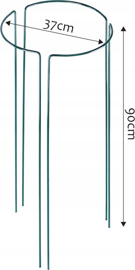 Kadax Plant Support Flowers Large Green Metal Clamp 3x90 + 3x115cm