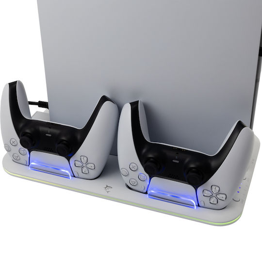 White Shark Kimura-2 Charging Station for 2 controllers PS5 White