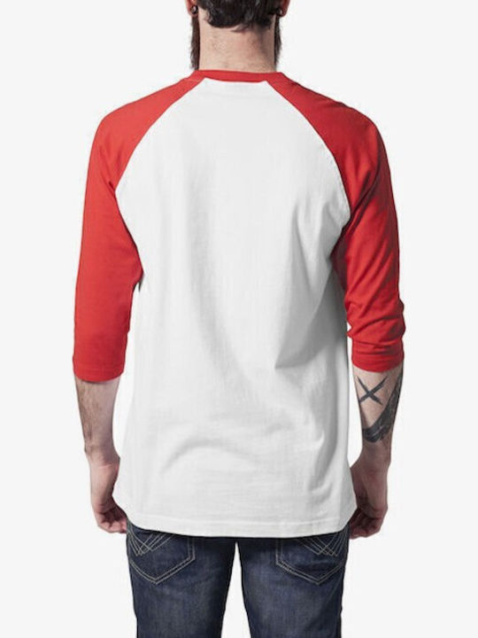 Contrast T-shirt White/red