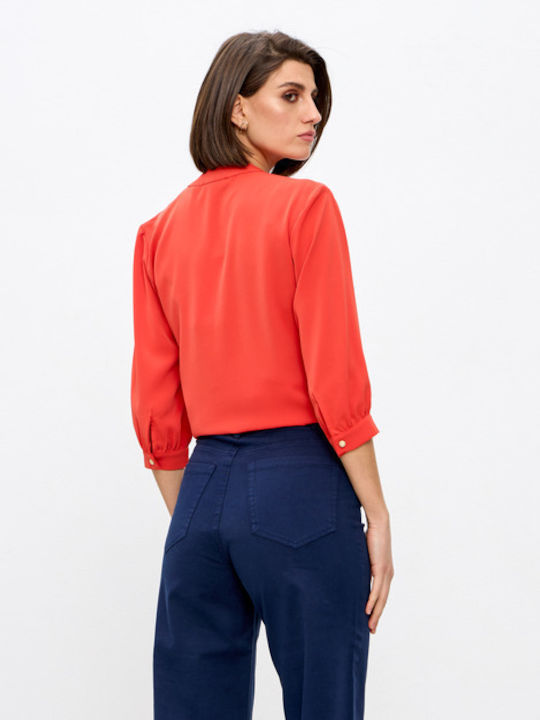 Women's Long Sleeve Shirt Orange