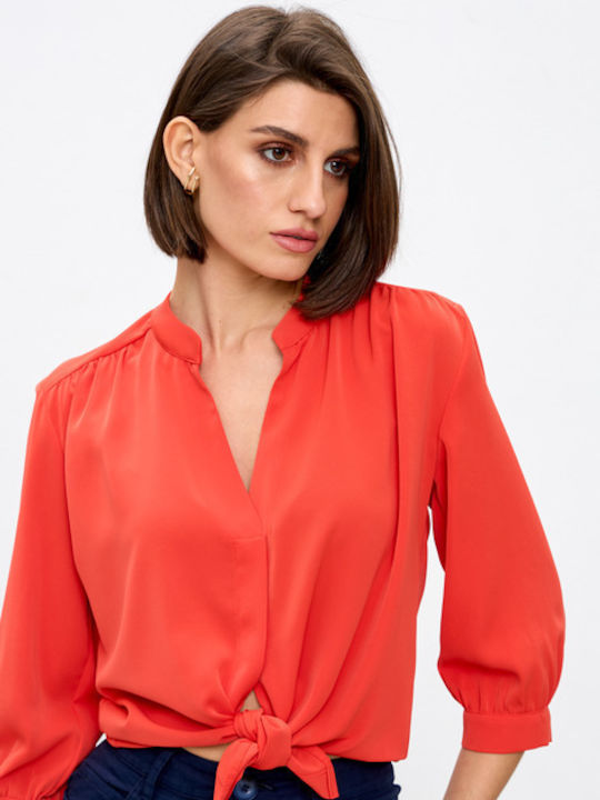 Women's Long Sleeve Shirt Orange