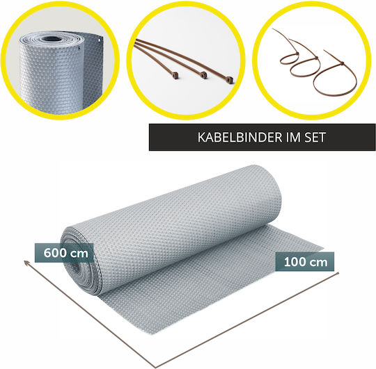 Kadax Διαχωριστικό Σκίασης Γκρι 1x6m