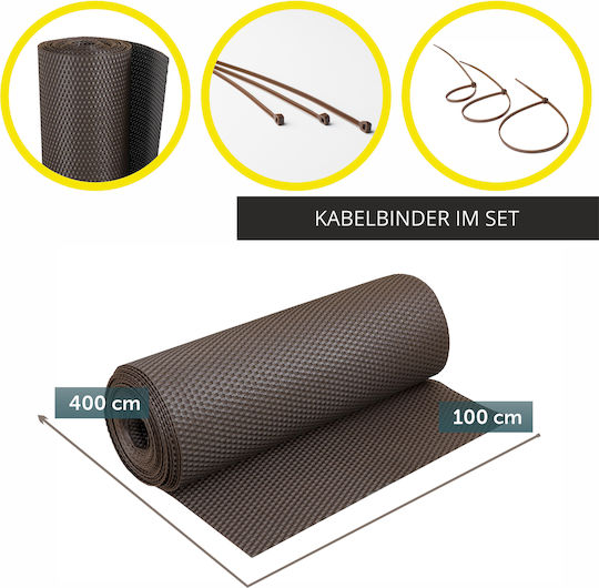 Kadax Shade Divider Brown 1x4m