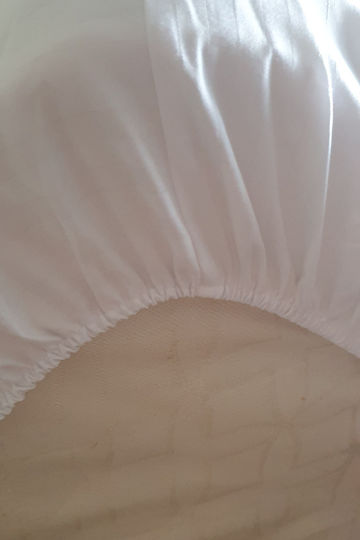 Cearșaf Super dublu cu Elastic 160x200+35cm. Alb