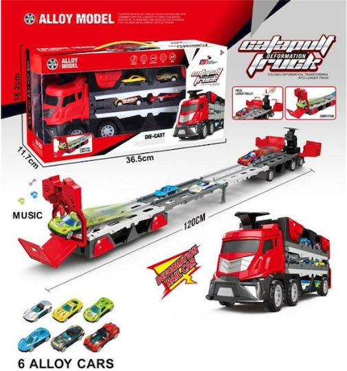 Trademarkt Truck Garage with 6 Vehicles Launcher and Music for 3+ Years