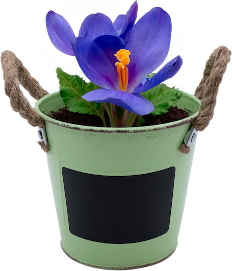 Uncle George Planter Metal Green 19.5x19.5x16.5cm.