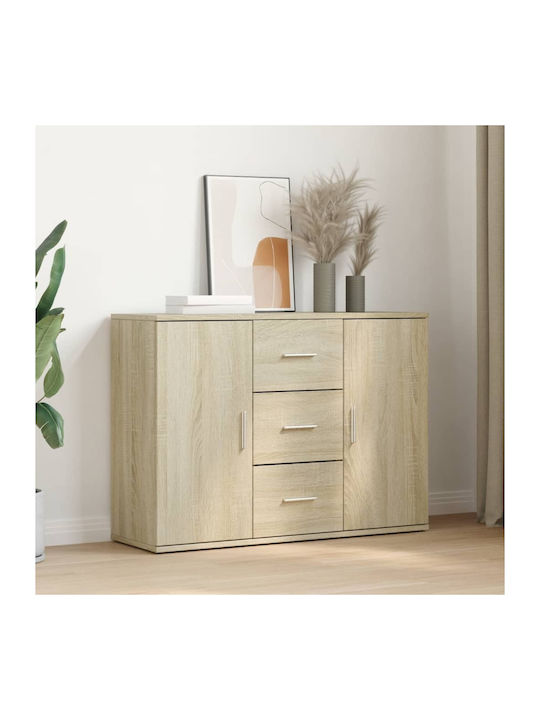 Sideboard Ντουλάπι Wooden with Drawers Coffee 90.5x29.5x65cm