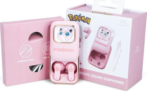 OTL Jiggly Puff Slide In-ear Bluetooth Handsfree Ακουστικά με Θήκη Φόρτισης Ροζ