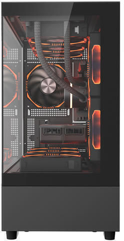 1STPLAYER MIKU Mi5 Gaming Mini-Turm Computergehäuse mit Seitenfenster Schwarz