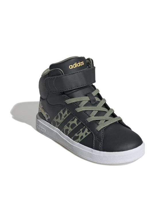 GRAND COURT Παιδικά Sneakers High με Σκρατς Ασημί