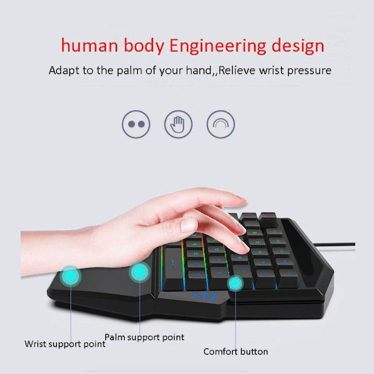 Andowl Q-JP60 Gaming KeyPad με RGB φωτισμό (Αγγλικό US)