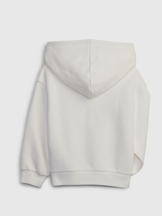 Kinder-Sweatshirt mit Kapuze und Taschen Off White