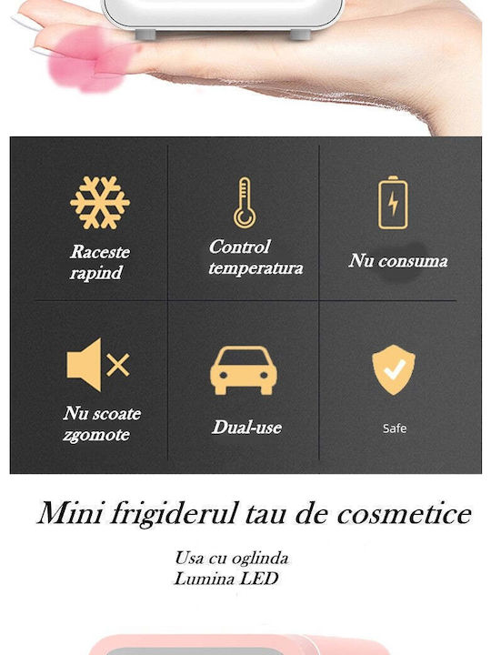 Mini Cosmetic Fridge Flippy Dual Heating Cooling Function Portable 8l White
