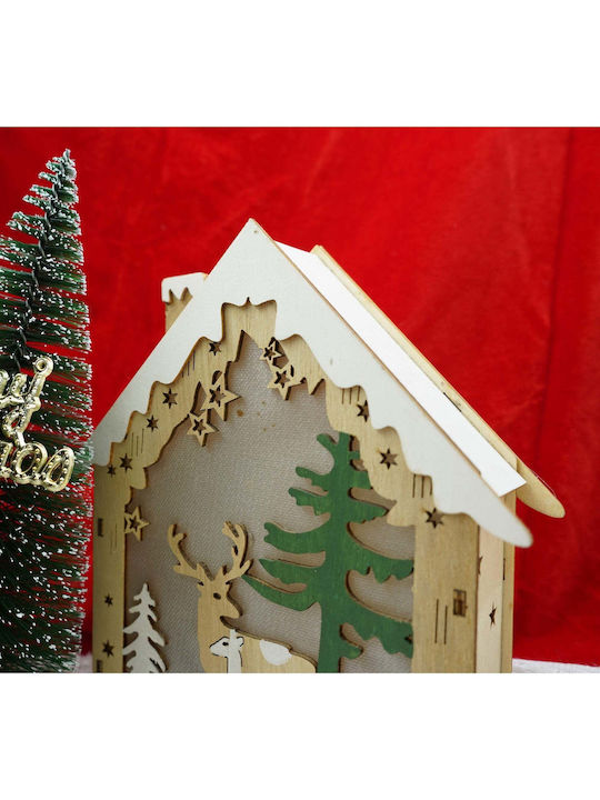 Beleuchtet Weihnachtliche Holz Figur Rentier Braun