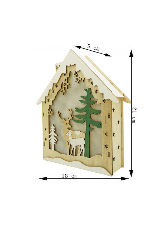 Beleuchtet Weihnachtliche Holz Figur Rentier Braun