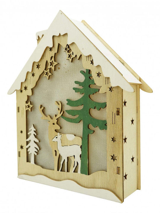 Beleuchtet Weihnachtliche Holz Figur Rentier Braun