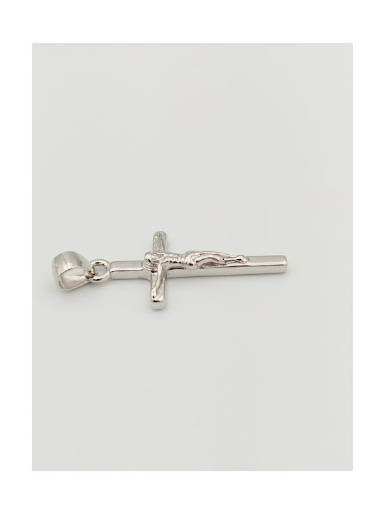 Cz287 Silver Crucifix Cross 3cm