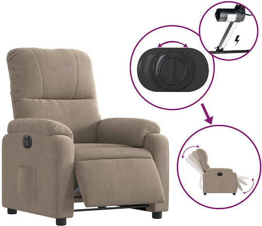 Relax Armchair with Footstool Taupe 75x89.5x103.5cm