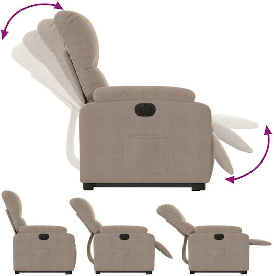 Relax Armchair with Footstool Taupe 75x89.5x103.5cm