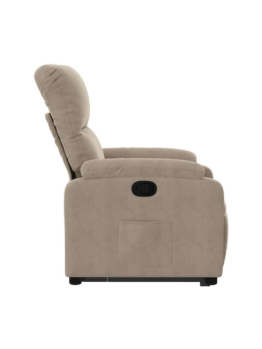 Πολυθρόνα Relax με Υποπόδιο Taupe 75x89.5x103.5cm