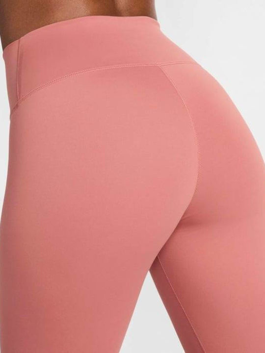 Dri-Fit One Training Γυναικείο Cropped Κολάν Ψηλόμεσο Canyon Pink
